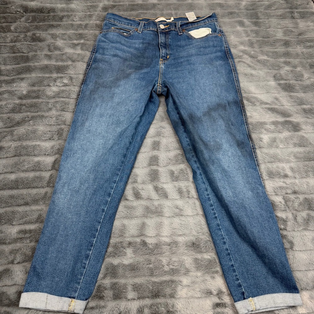 Levi Strauss Signature Heritage Mid-Rise Boyfriend Jeans Blue 8 W29 36738-0107